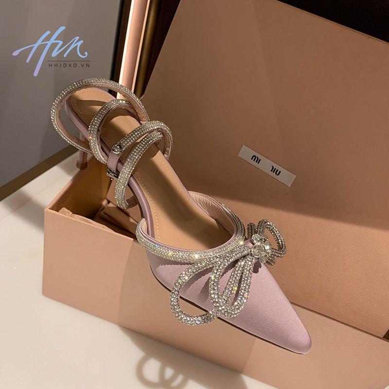 Sandal Cao Gót Mũi Nhọn Thiết Kế Mới Thời Trang 2022 Dành Cho Nữ