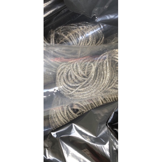 Dây ru ban đính full đá dùng làm nơ, trang trí áo, giày.  KT 0,5 m