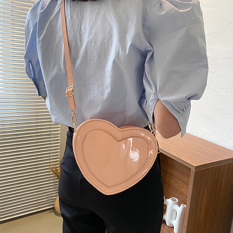 Túi Đeo Chéo mini Họa Tiết Trái Tim Dễ Thương Thời Trang Cho Nữ