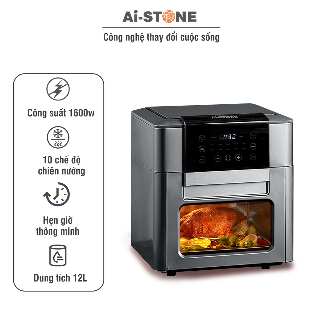 Nồi chiên không dầu Ai-STONE Ai-6800 12L công suất 1600W Bảo hành 12 tháng