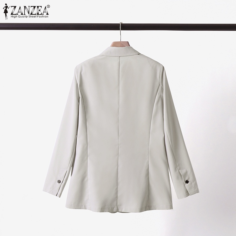 Áo khoác blazer ZANZEA giả hai lớp phong cách Hàn Quốc thanh lịch dành cho nữ