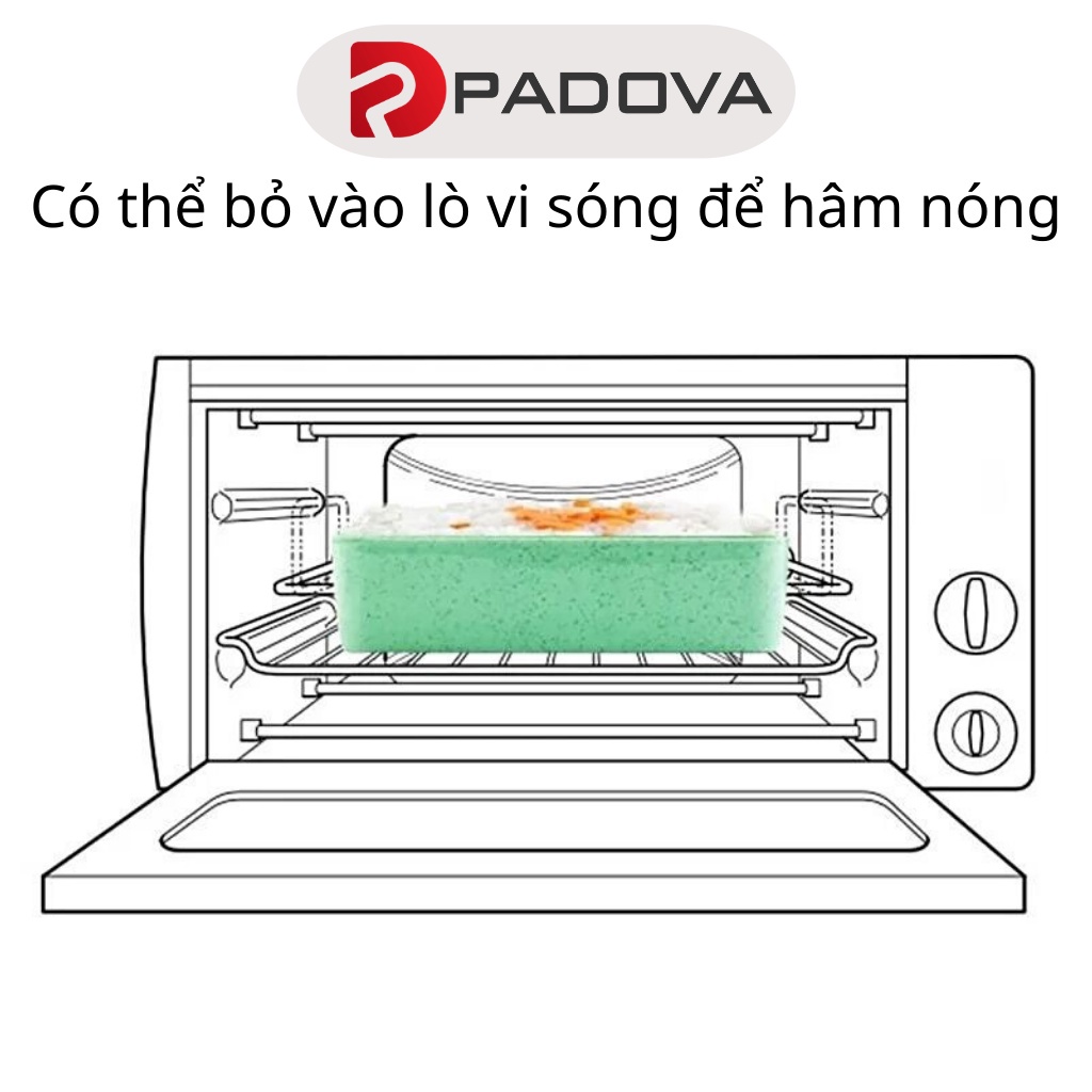 Hộp Đựng Cơm Văn Phòng Lúa Mạch 3 Tầng Giữ Nhiệt Cao Cấp 900ml PADOVA 5637