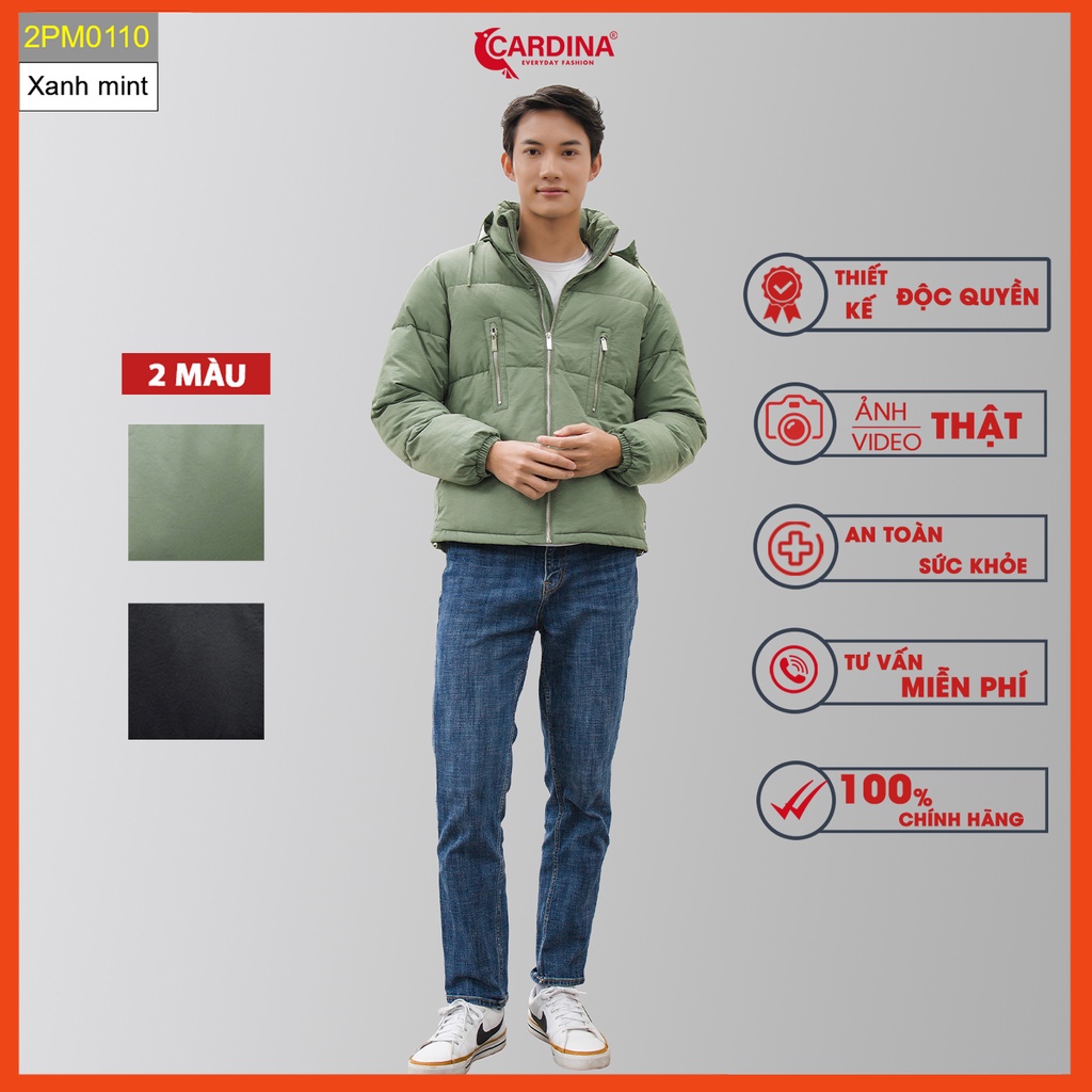 Áo khoác nam 𝐂𝐀𝐑𝐃𝐈𝐍𝐀 phao béo dáng ngắn chần bông Nhật cao cấp siêu nhẹ siêu ấm hot hit 2PM01