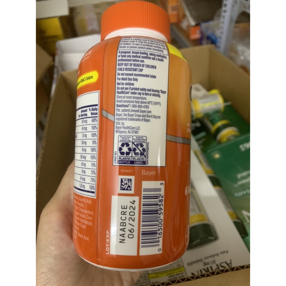 Vitamin Tổng Hợp One A Day Dành Cho Nam Nữ Giới Dưới 50 Tuổi _300 Viên-Hàng Mỹ chính hãng