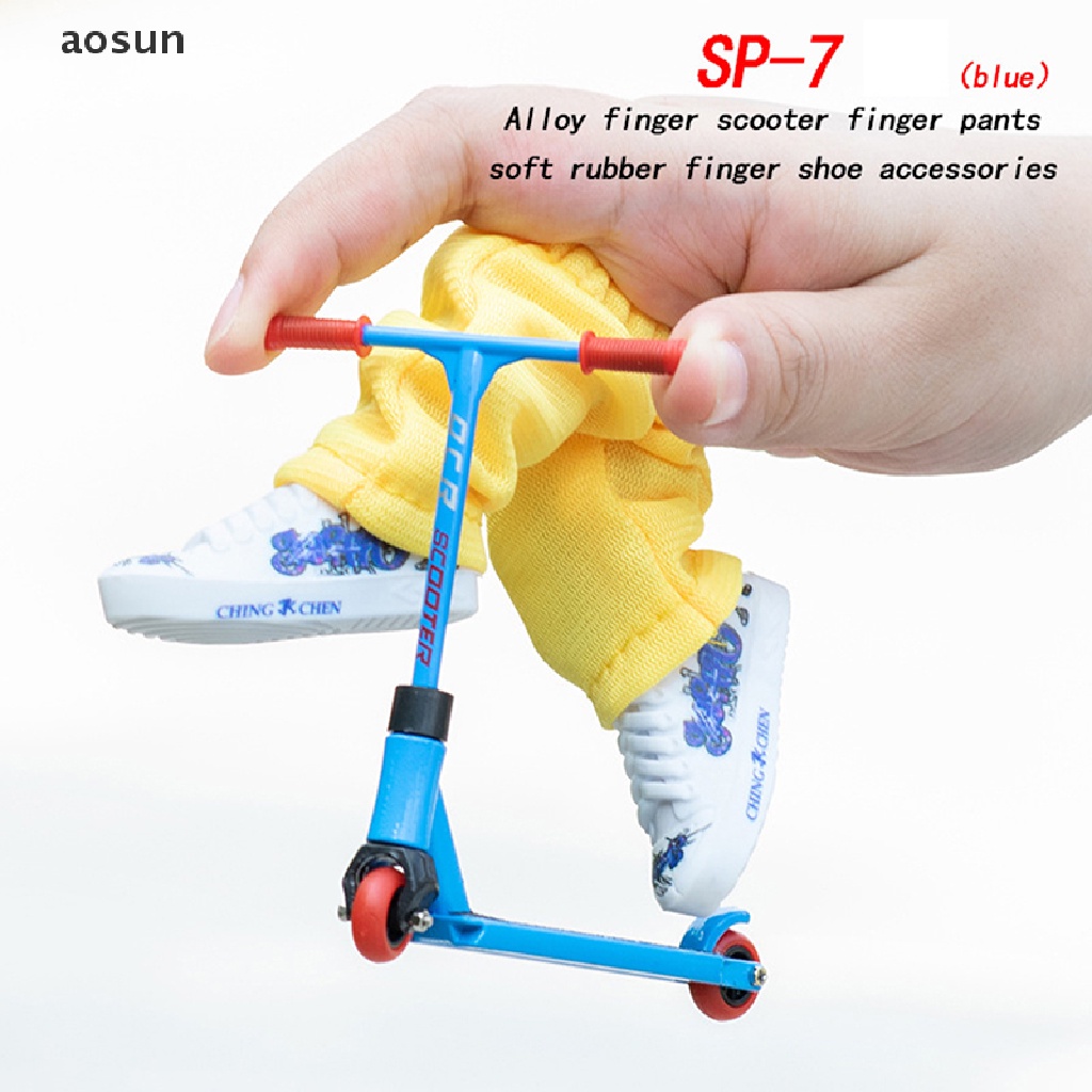 Aosun Bộ Ván Trượt Ngón Tay Mini Kèm Quần Và Giày Đồ Chơi Quà Tặng EN