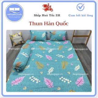 [HCM] Bộ Drap Thun Lạnh Hàn Quốc 4 món ( 1 ga bọc + 2 vỏ gối nằm + 1 vỏ gối ôm)