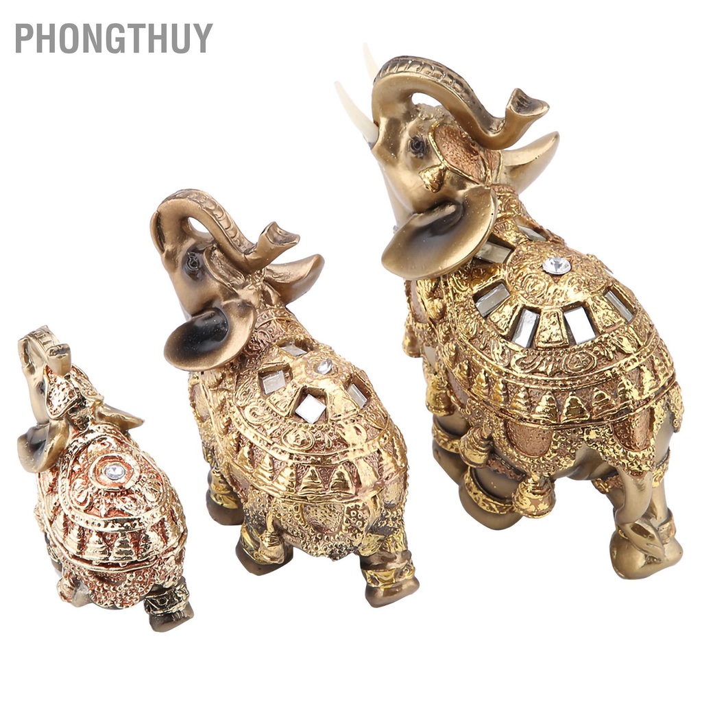Tượng Voi Vàng Tài Lộc Phong Thủy May Mắn Quà Tặng Trang Trí Nhà Cửa