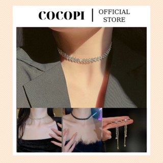 Dây chuyền, vòng cổ chocker đính đá đi tiệc sang chảnh nhiều màu Cocopi.accessories - VC045