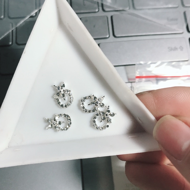 Phụ Kiện Nai - Set 36 Charm Bạc Trang Trí Móng