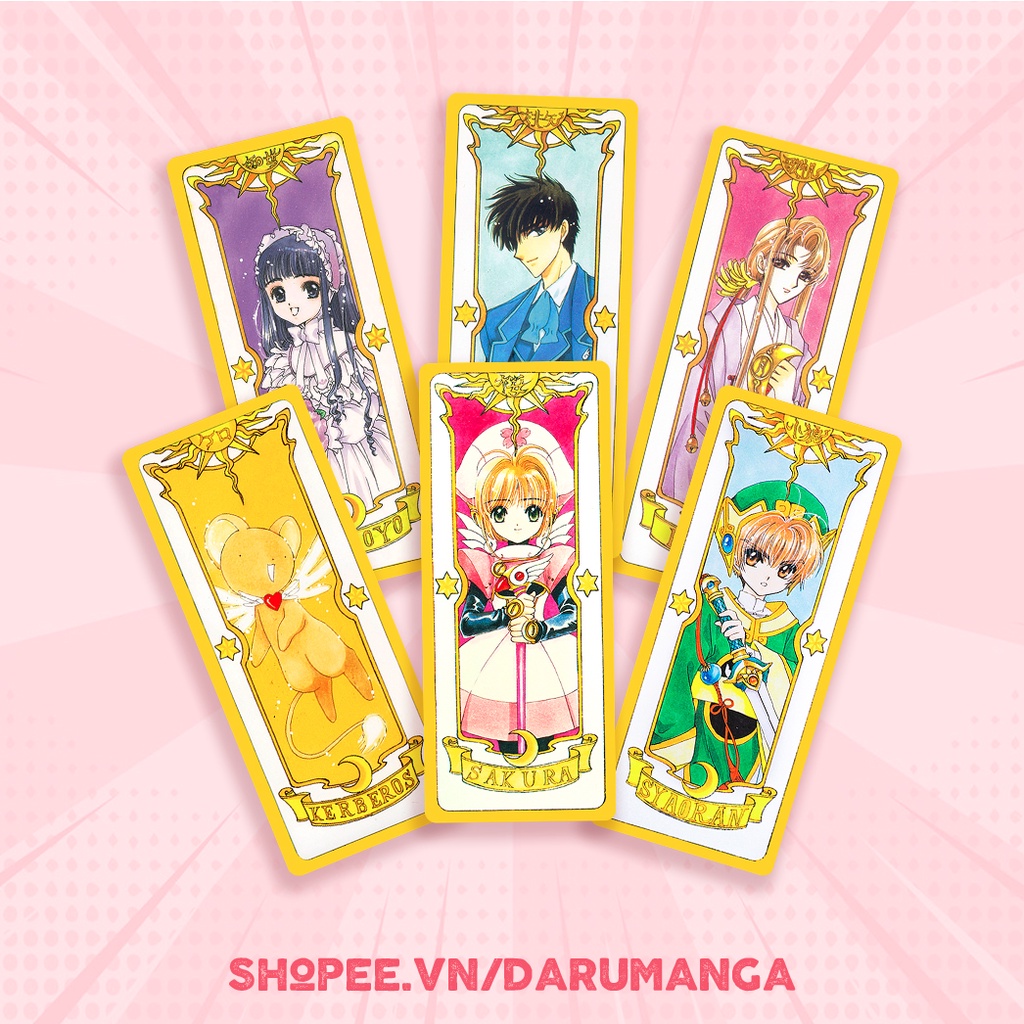 Bộ 12 bookmark SAKURA THỦ LĨNH THẺ BÀI XINH XẮN - CARDCAPTOR SAKURA - BOOKMARK ANIME MANGA - DARUMANGA