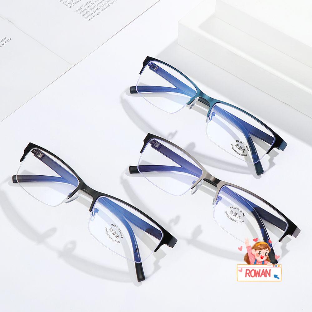 Mắt Kính Nửa Gọng Chống Ánh Sáng Xanh Phong Cách Doanh Nhân Cho Nam