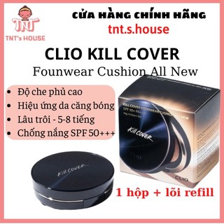 Cushion Clio, Phấn nước trang điểm Clio Kill Cover Founwear Cushion All New độ che phủ cao đủ bill