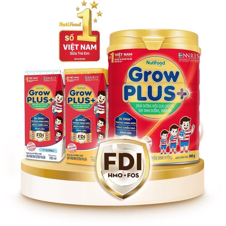 Sữa bột Nutifood GrowPLUS+ xanh, đỏ 1,5kg