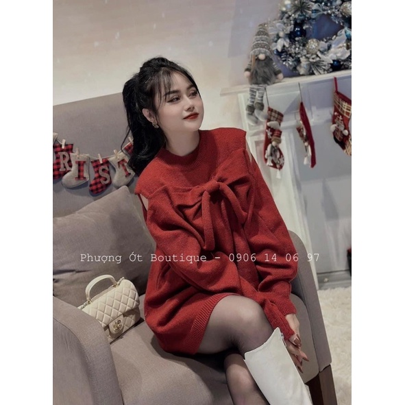 VÁY LEN KHOÉT VAI PHỐI NƠ