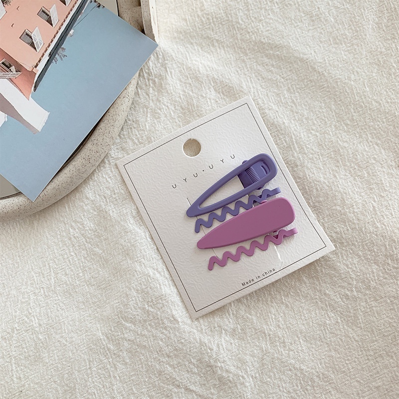 Set Kẹp Tóc Bốn Mảnh Màu Kẹo Ngọt Phong Cách Nhật Bản Dễ Thương Cho Nữ