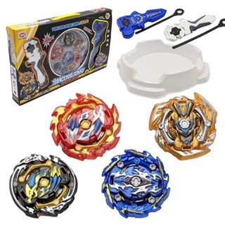 Bộ 4 Con quay BeyBlade + 2 Tay phóng + Sàn đấu - Con quay vòng xoay thần tốc