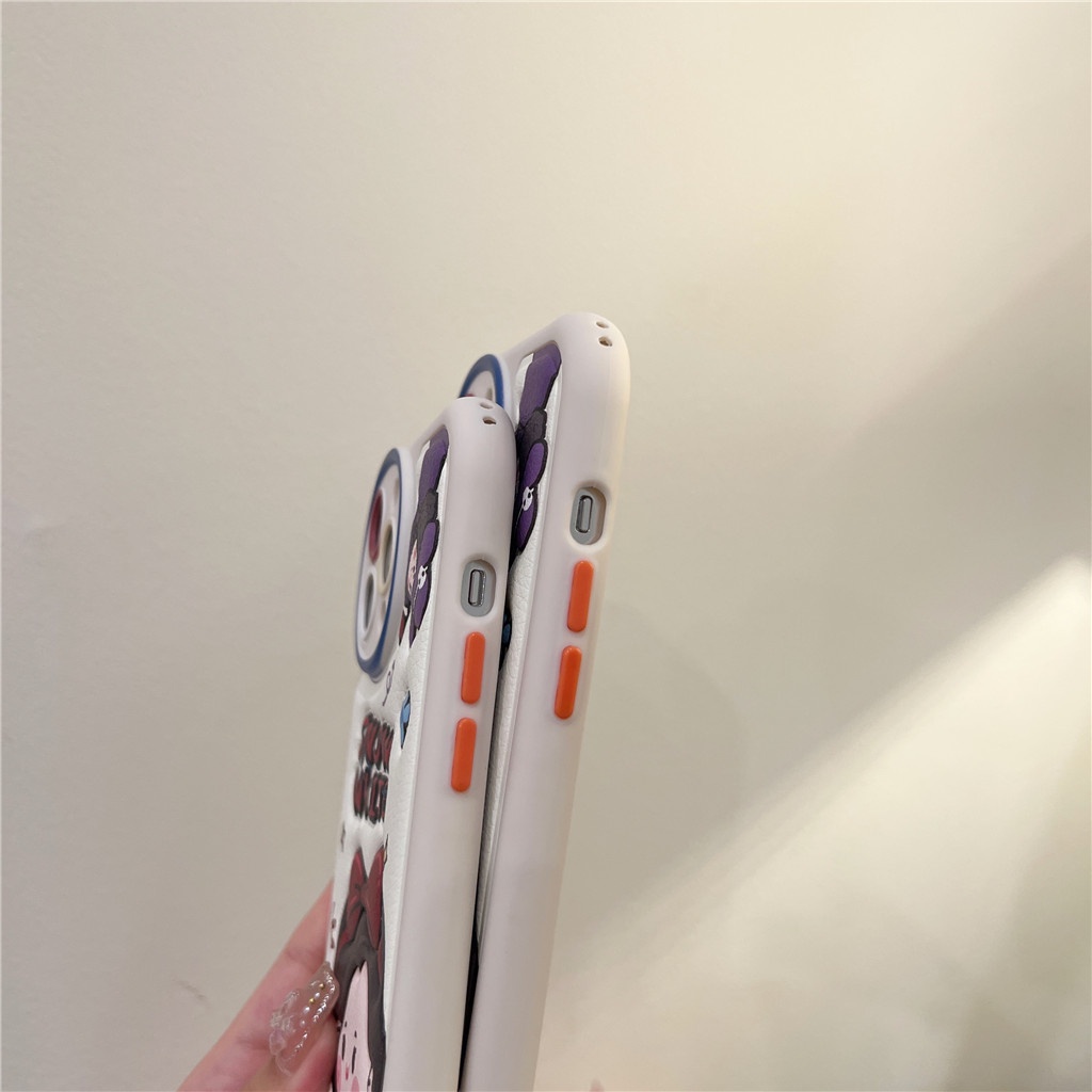 Ốp Điện Thoại Da Viền tpu Dẻo In Họa Tiết Hoạt Hình Góc Tròn Cho iphone 15 pro max 14 pro max 13 pro max 12 pro max