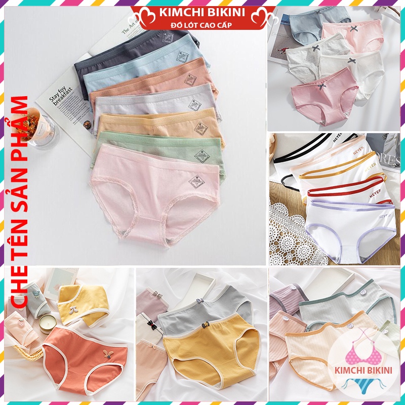 Quần lót nữ đáy cotton chống viêm nhiều màu sắc mẫu mã đa dạng KIMCHIBIKINI Quần Chip Nữ thấm hút mồ hôi tốt QL045