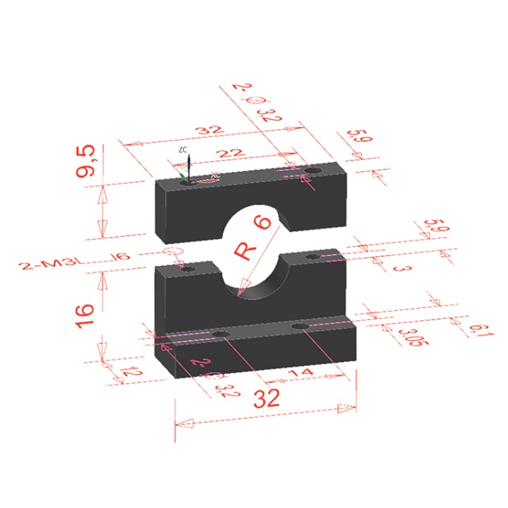 Gá bắt đầu phun E3D V6, Volcano cho máy in CR-10 CR10S ENDER-3 ENDER-3 PRO