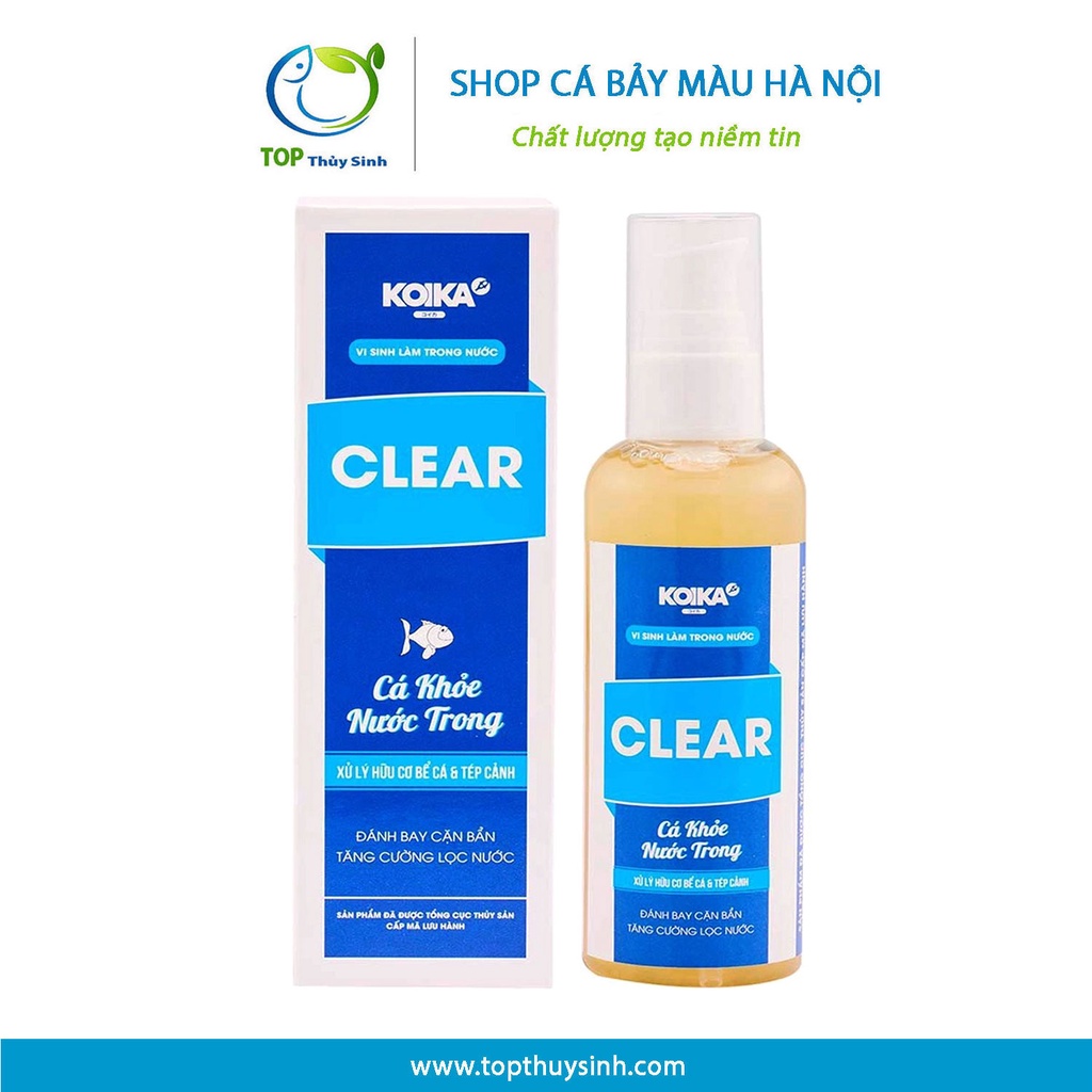 Combo vi sinh bể cá PSB, CLEAR, BAC+, PH+, PH- | KOIKA
