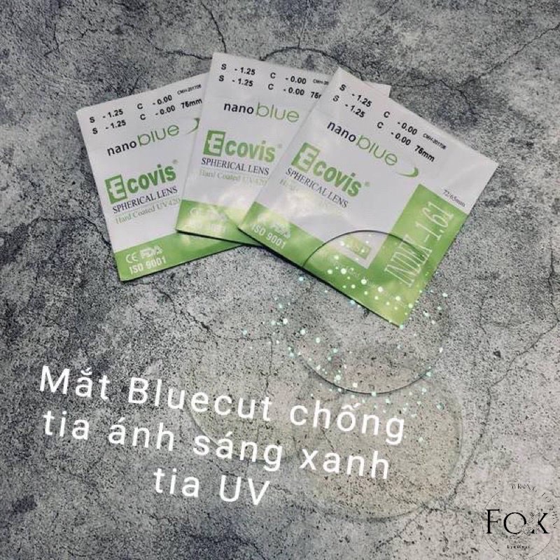 Mắt kính cận loạn Fox EyeWear tròng kính chống ánh sáng xanh,đổi màu chống tia UV400