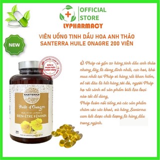 Viên uống tinh dầu hoa anh thảo santerra pháp, cân bằng nội tiết tố nữ 200 viên