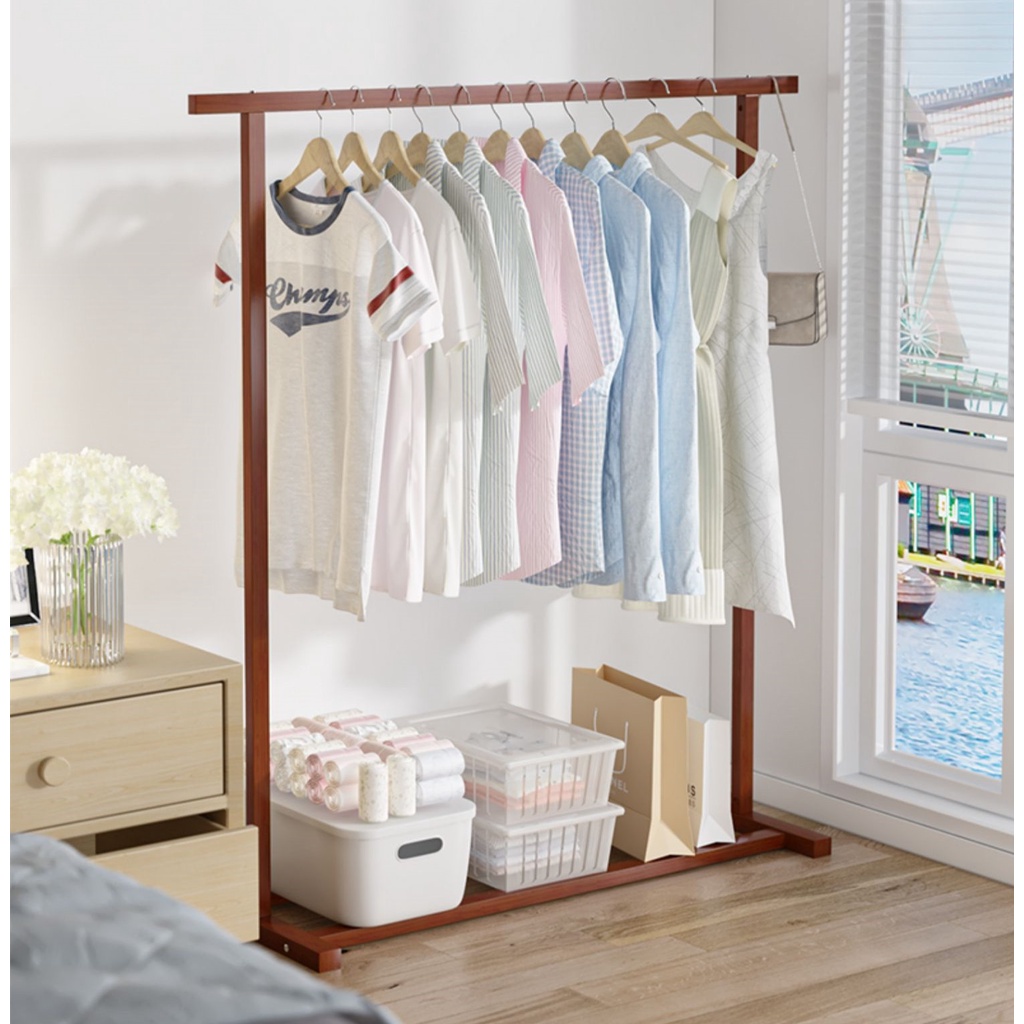 Giá Treo Quần Áo Thanh Đơn Gỗ Thông Nhập Khẩu Cao Cấp Gỗ thật chắc và bền