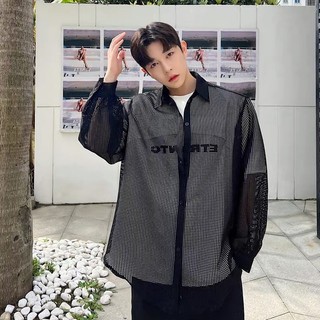 Áo sơ mi nam lưới tay dài