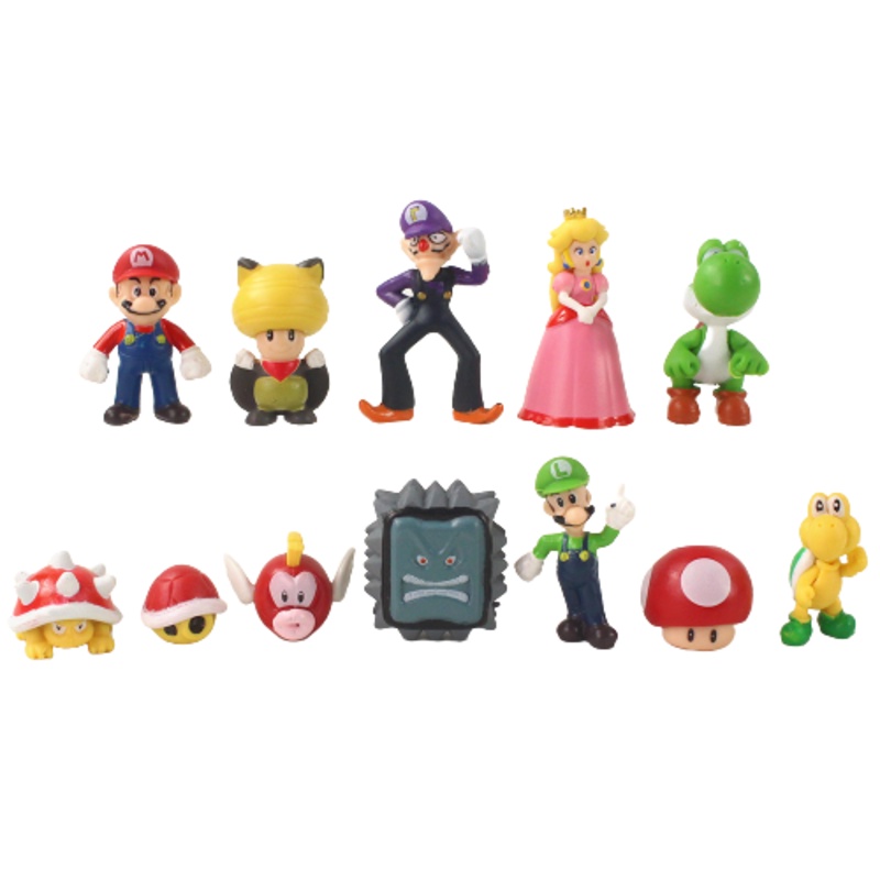 Set 48 Mô Hình Nhân Vật Super Mario Bros Luigi Trang Trí Bánh Kem