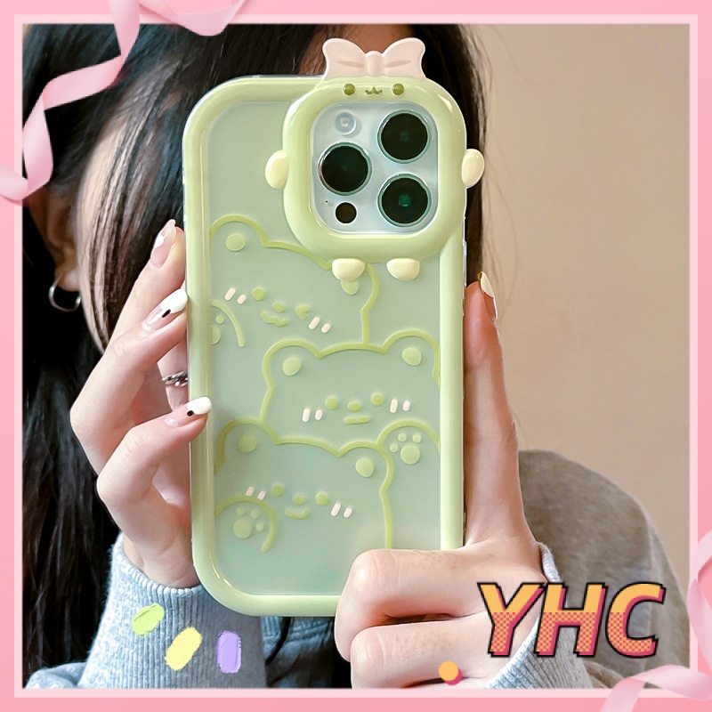 Ốp lưng iphone Đơn giản và tươi mát mini mini mô hình gấu nhỏ iPhone6 / 6S / 6splus / se / 7 / 7plus / 8 / 8plus / X / xs / xsmax / 11 / 12 / 13 -6004