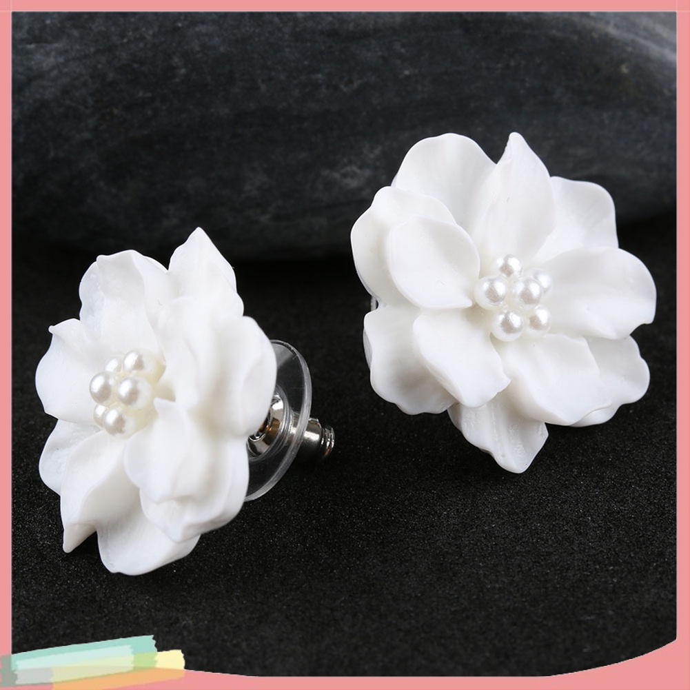 Đôi Khuyên Tai HìNh Hoa ĐíNh HạT NgọC Trai Giả ThờI Trang Cho Nữ