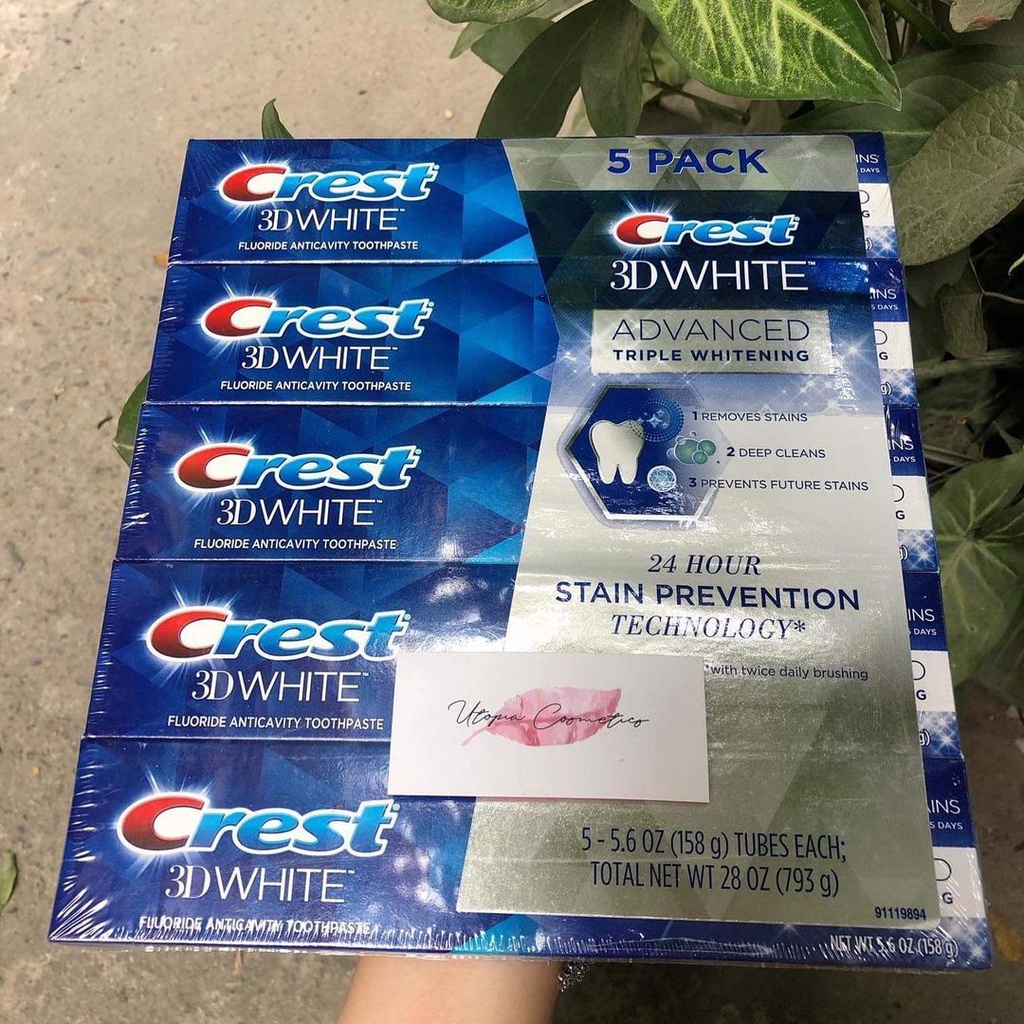 Kem đánh răng Crest 3D white