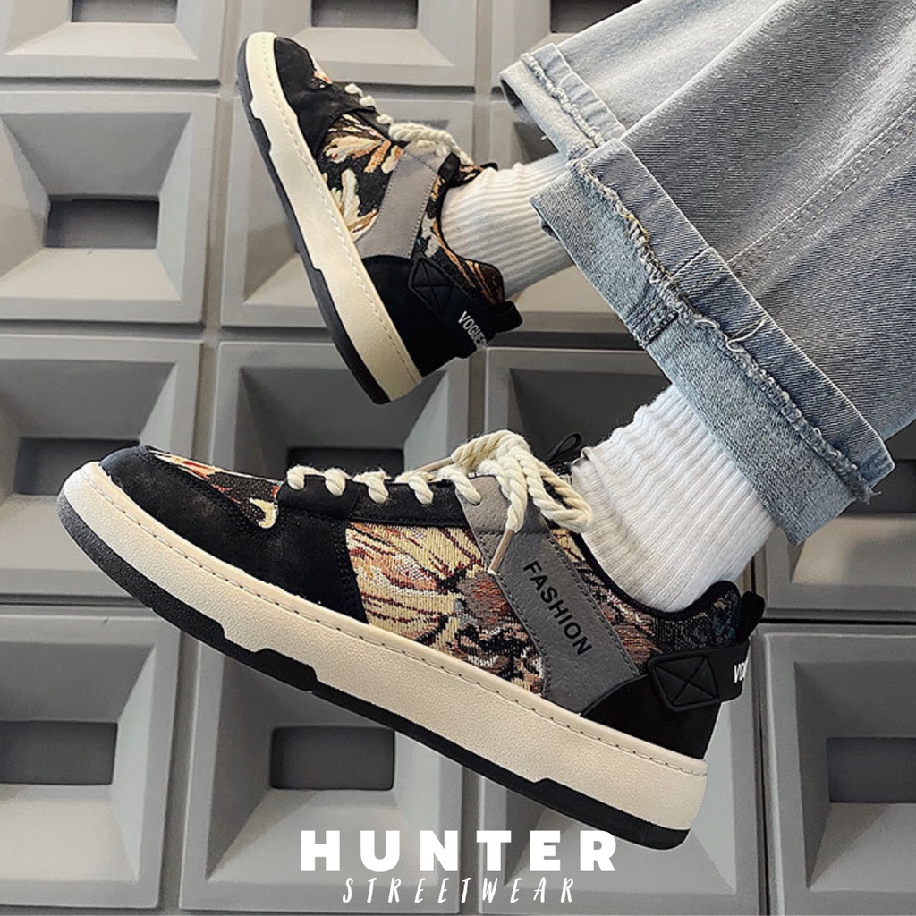 Giày NAM Đế khâu chắc chắn - Hoạ tiết Châu Âu size 39 - 44 - Êm ái - 3 Màu