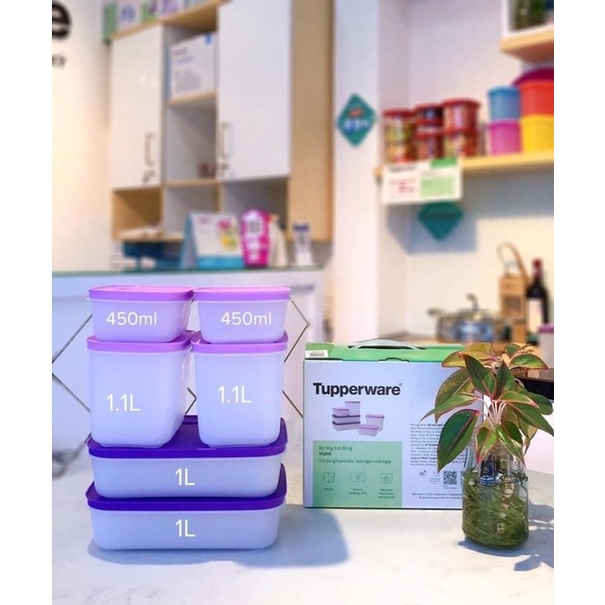 Bộ đông dẻo 6 món tupperware
