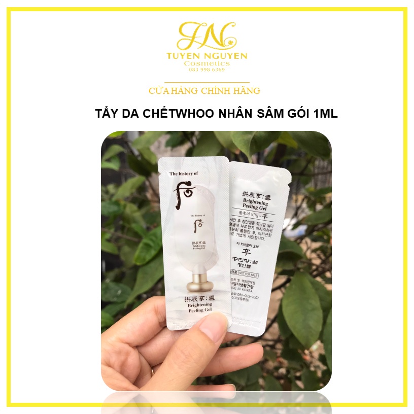 Combo 30 gói Tẩy tế bào da chết trắng da Whoo Gongjinhyang Seol Brightening Gel gói 1ml