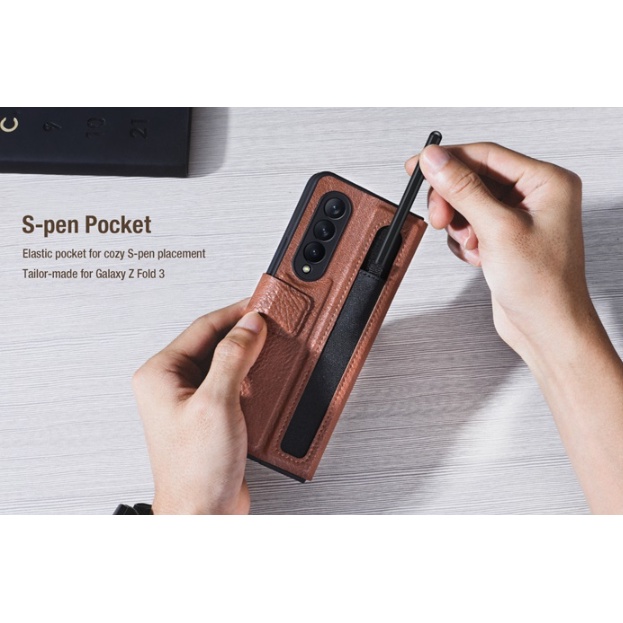 Bao da Galaxy Z Fold 3 - Nillkin Aoge Leather Case
