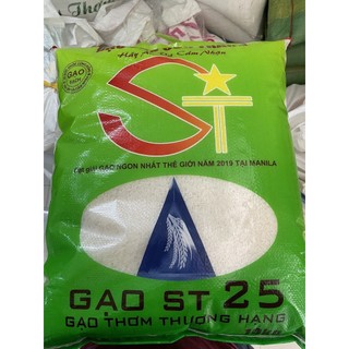 Gạo ST25 (Bao 5 ký Gạo Cao Cấp Mềm Cơm )