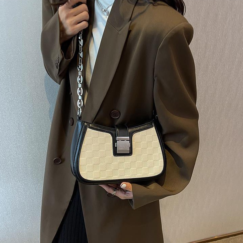 Túi đeo chéo IELGY họa tiết sọc ca rô thời trang trẻ trung dành cho nữ