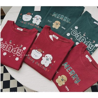 Áo Thun Cotton Giáng Sinh Merry Christmas freesize dưới 65kg