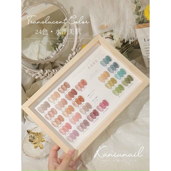 Set sơn thạch  24 màu tone màu hàn quốc chính hãng