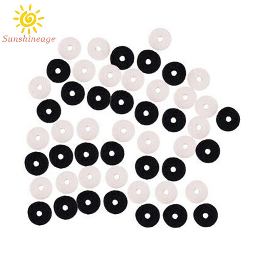 【SUNAGE】For Guitar Strap Buttons Strap Pins - Black And White10 Pcs Felt Washers【HOT Fashion】