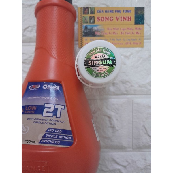 Nhớt Thơm 2 Thì Orange 700ml Và Phụ Gia 70ml Cao Cấp Cho Xe Xipo pha tương 7 Lần thay nhớt