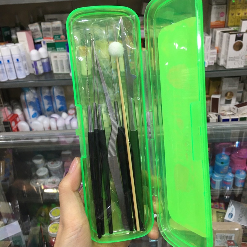 Bộ dụng cụ lấy ráy tai - móc ráy tai Thanh Sơn 8 món kèm hộp nhựa