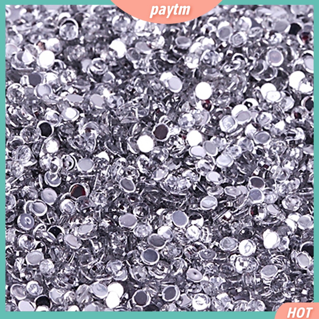 {PTM} Bộ 2000 hạt đá kim cương giả đầy màu sắc 3mm để trang trí móng tay đa năng