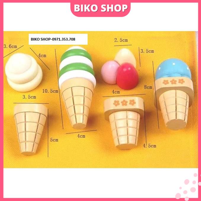 THÁP KEM- BÁNH BẰNG GỖ CAO CẤP CHO BÉ
