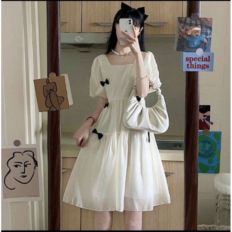 váy nơ cute dáng đẹp cho các nàng ❤️