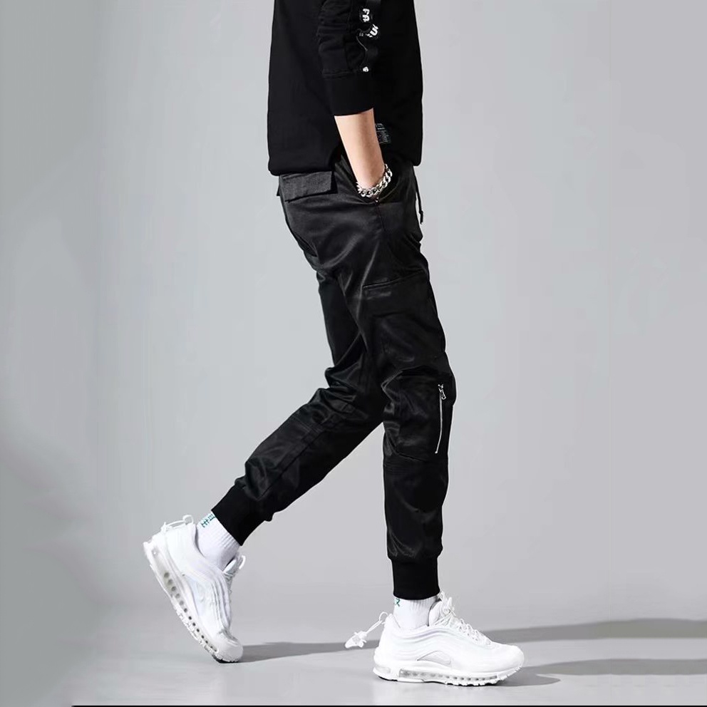 Quần túi hộp phối dây nam SOZO chất kaki dáng jogger thể thao - JOGGER NAM 9000027C