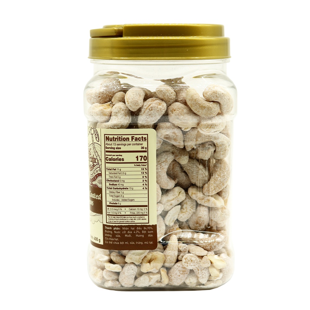 Hạt điều nước cốt dừa 400g LAFOOCO Coconut Coated Cashew Nuts