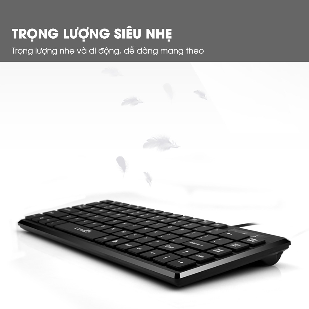 Bàn phím máy tính mini có dây SIDOTECH XKB02 nhỏ gọn tinh tế 82 key cho laptop văn phòng học sinh sinh viên