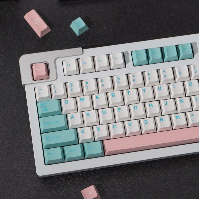 Bàn Phím 171 Phím Màu Trắng PBT Cho Bàn Phím Cơ 68 980 75 87